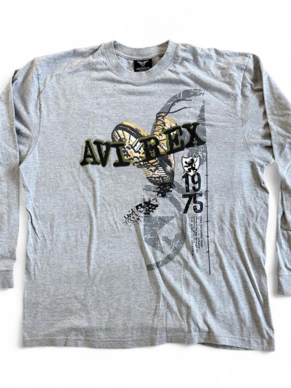 Y2K Avirex Long Sleeve Gray Shirt